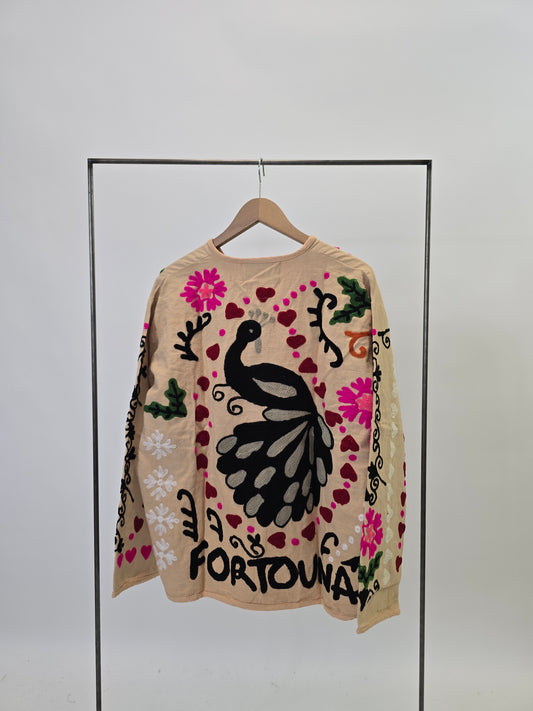 Suzani in cotone ricamato