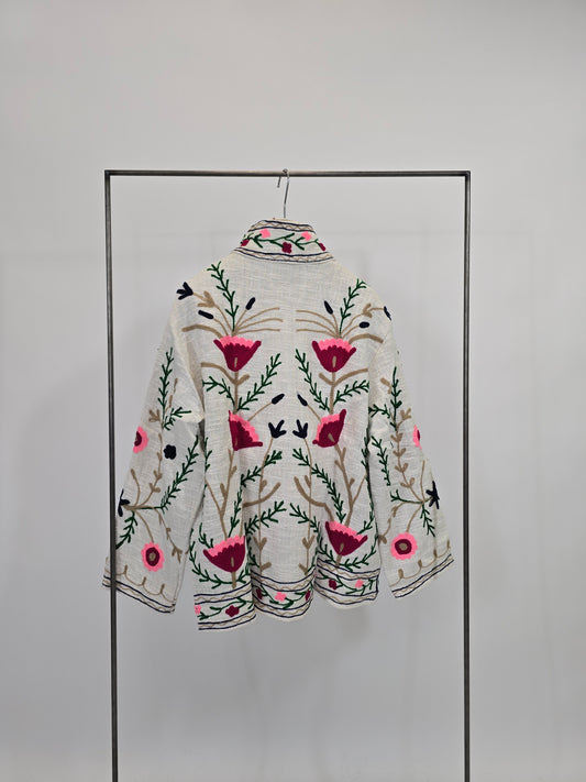 Suzani in cotone ricamato