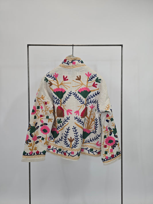 Suzani in cotone ricamato