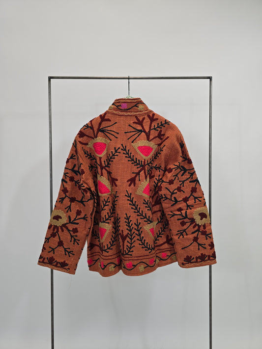 Suzani in cotone ricamato