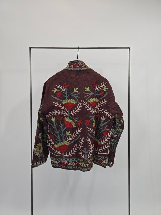 Suzani in cotone ricamato