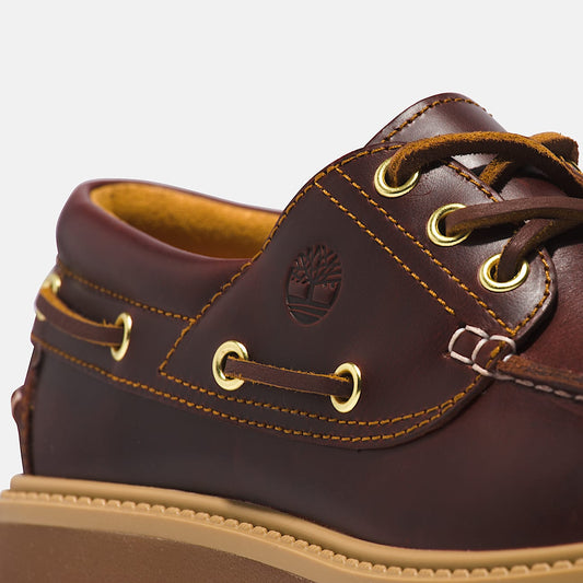 Scarpa da Barca con Plateau Stone Street da Donna in marrone