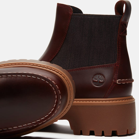 Stivale Chelsea con Plateau Stone Street da Donna in bordeaux