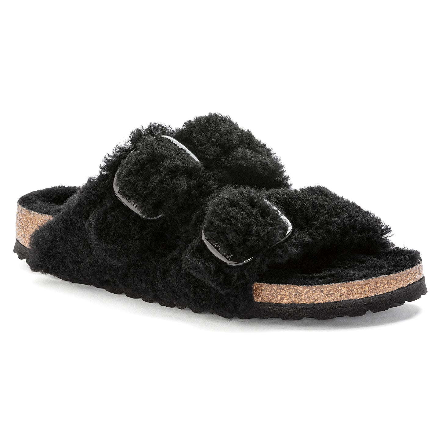 Birkenstock arizona teddy big buckle black