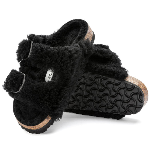 Birkenstock arizona teddy big buckle black