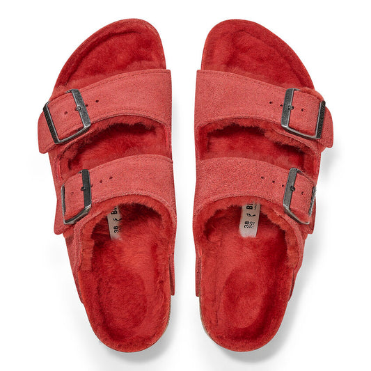 Birkenstock shearling red