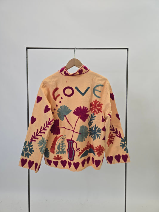Suzani in cotone ricamato