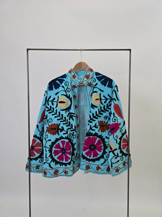 Suzani in cotone ricamato
