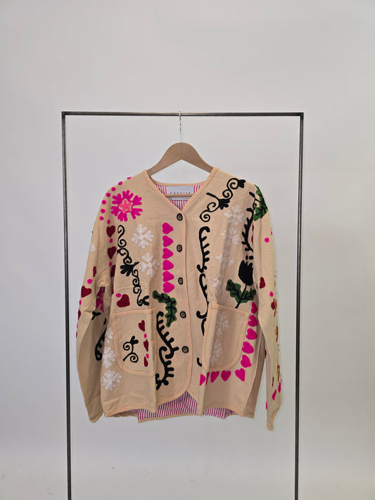 Suzani in cotone ricamato