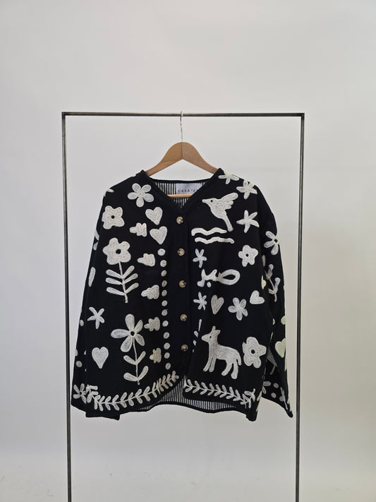 Suzani in cotone ricamato