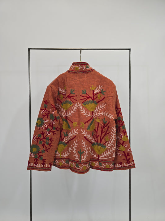 Suzani in cotone ricamato