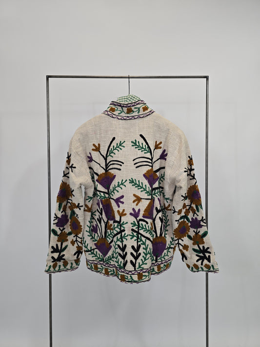 Suzani in cotone ricamato