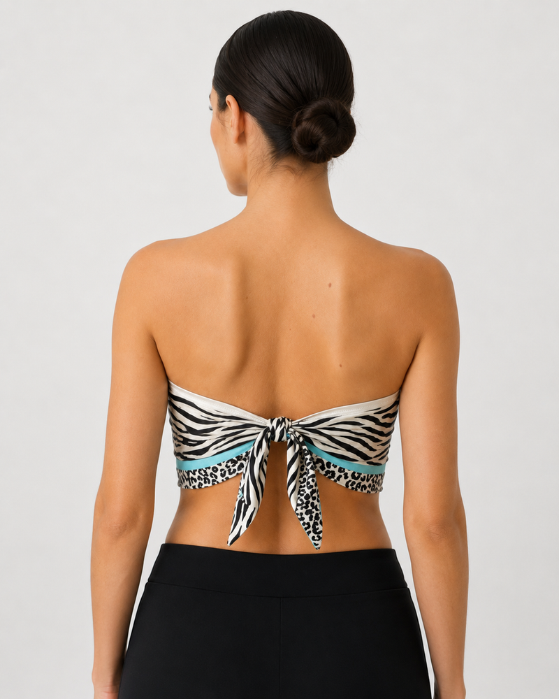 TOP Bikini Nairobi Marielle con stampa Zebrata