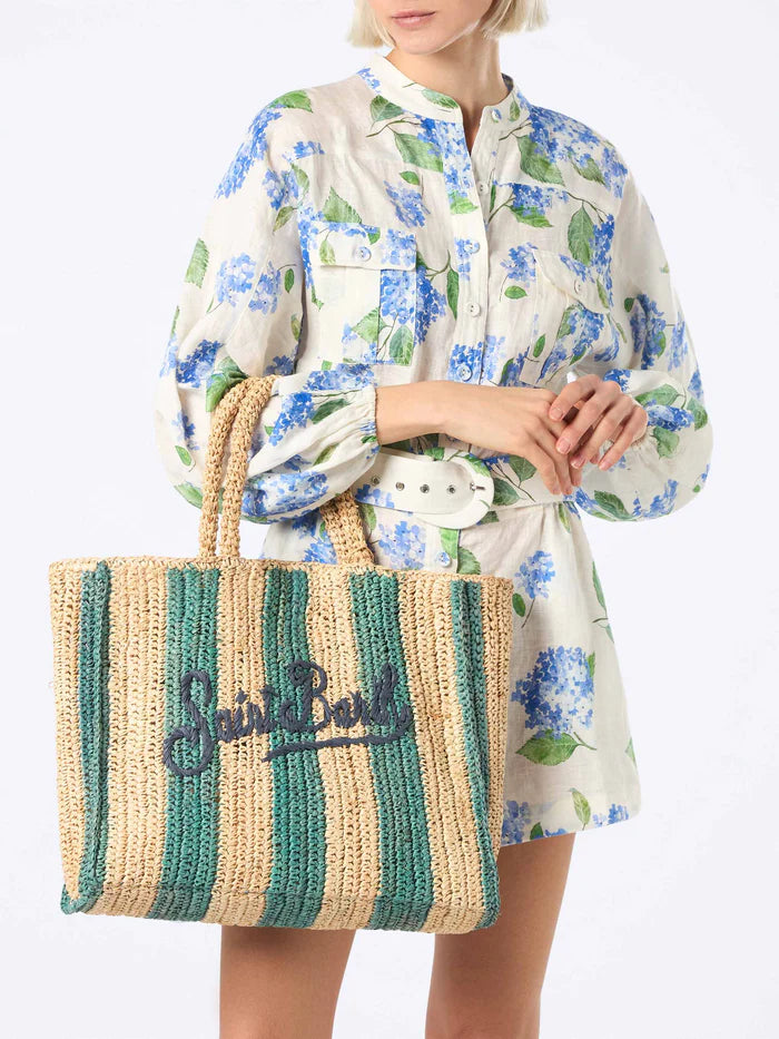 Saint Barth raffia tote