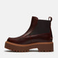 Stivale Chelsea con Plateau Stone Street da Donna in bordeaux