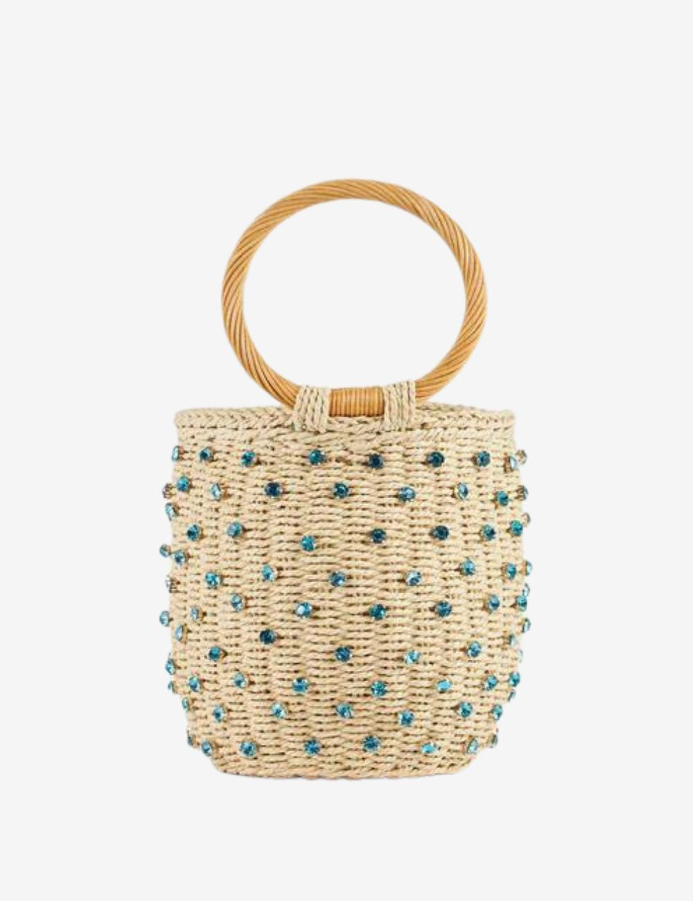 Saint barth borsa secchiello rattan