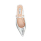 Scarpa slingback argento