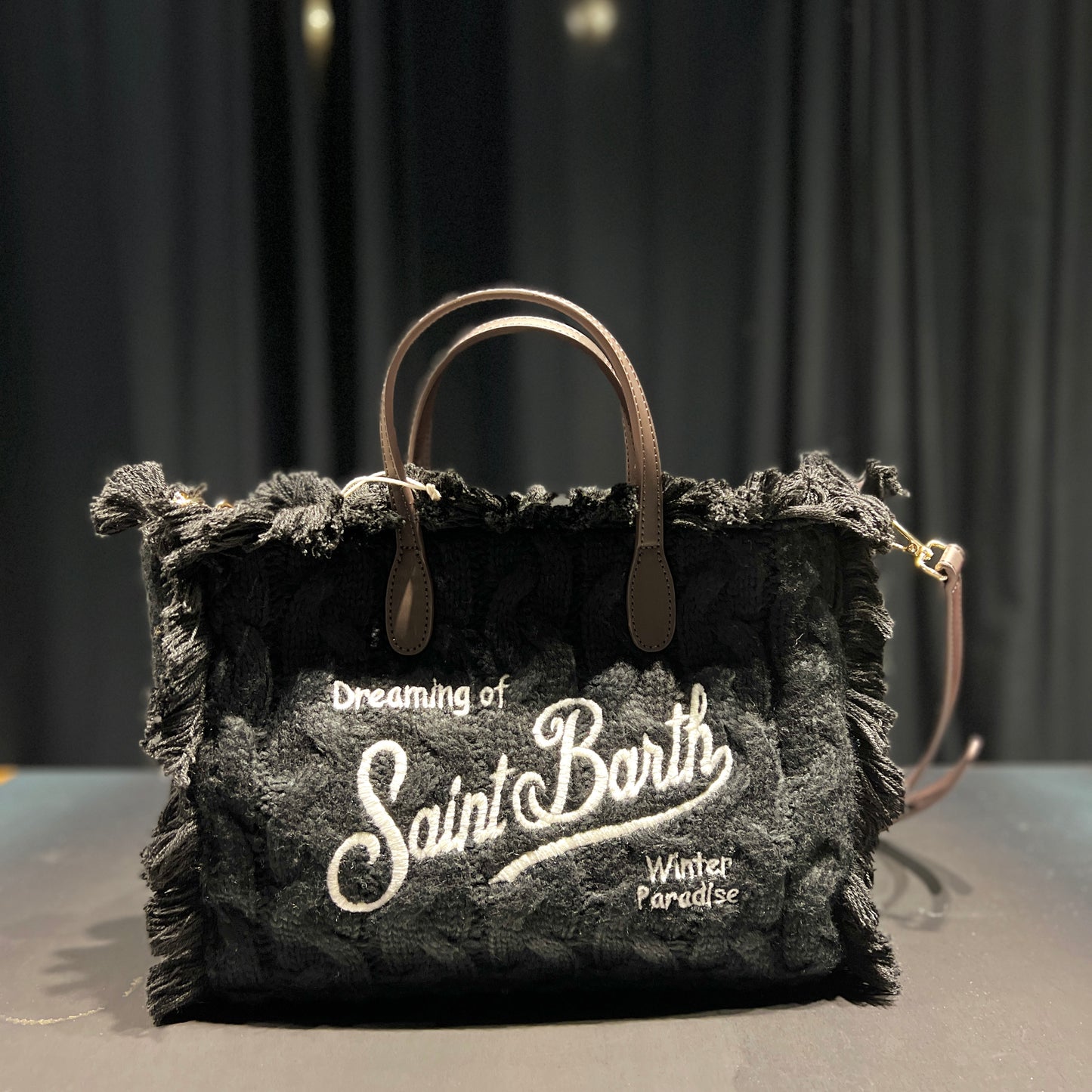 Saint Barth borsa in lana tricot