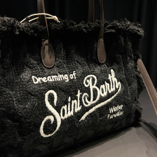 Saint Barth borsa in lana tricot