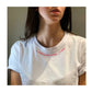 T-SHIRT RICAMATA "IL FIORAIO ERA CHIUSO... TI AMO"