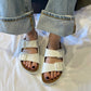 birkenstock arizona grooved bianco